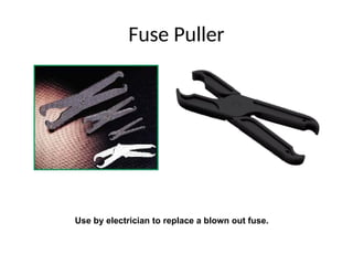Fuse Puller
Use by electrician to replace a blown out fuse.
 
