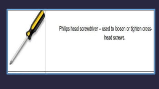 Tools and equipment in computer hardware servicing | PPTX