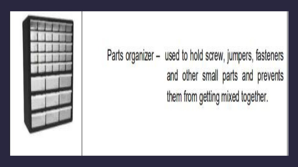 Tools and equipment in computer hardware servicing
