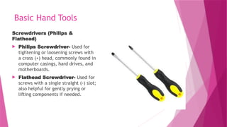 Tools and Equipment in ICT computer in servicing.pptx