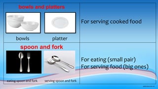 Tools and materials for table setting | PPTX