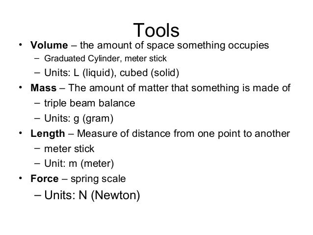 tools to measure volume