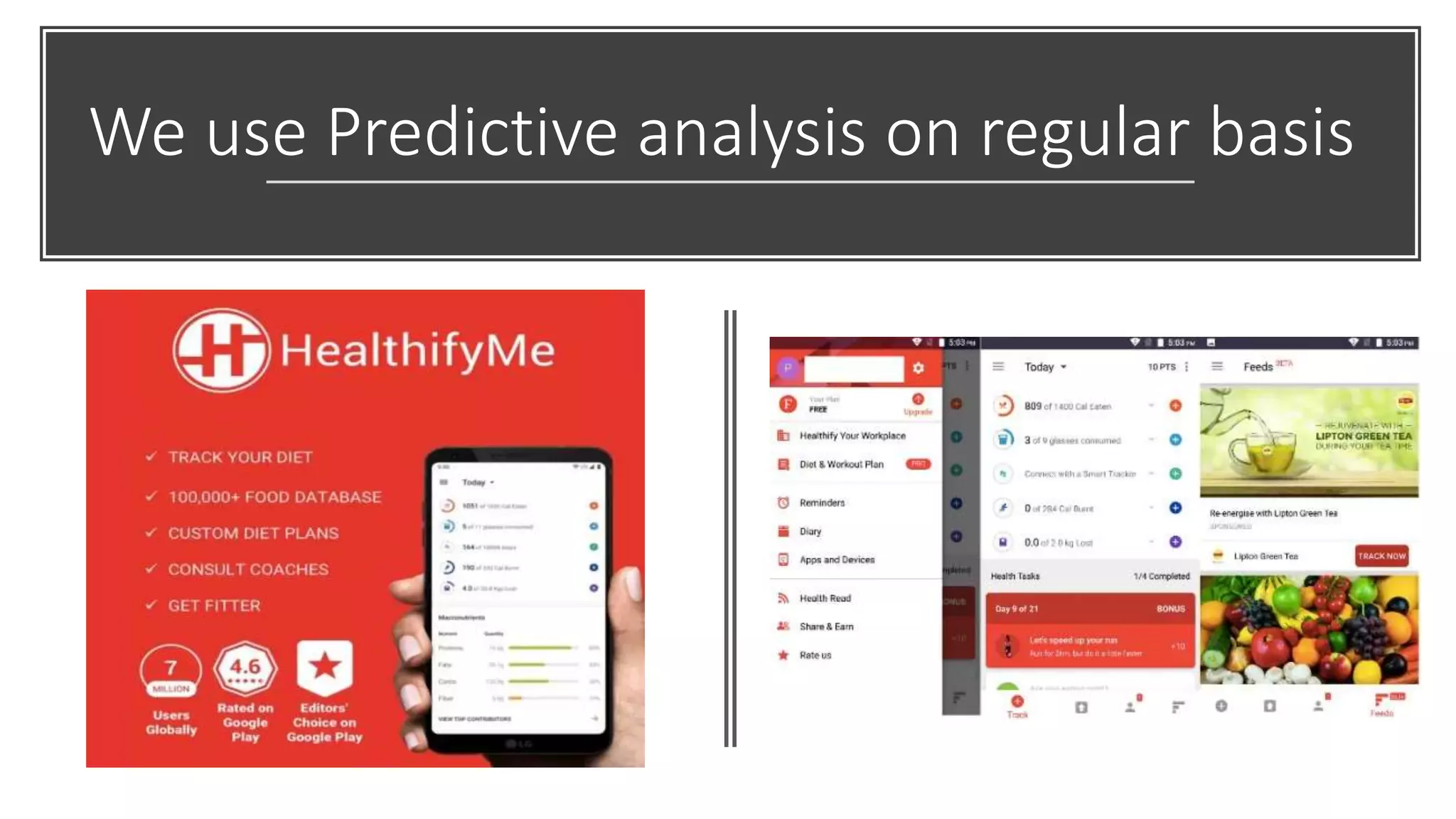 We use Predictive analysis on regular basis
 