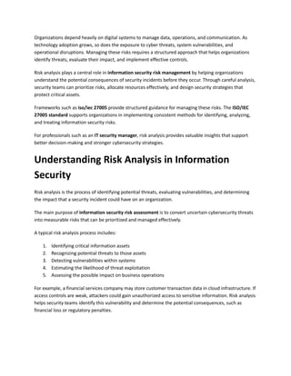 Tools and Techniques for Risk Analysis in Information Security Using ...
