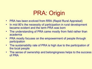 Tools and techniques of participatory rural appraisal By Mr Allah Dad ...