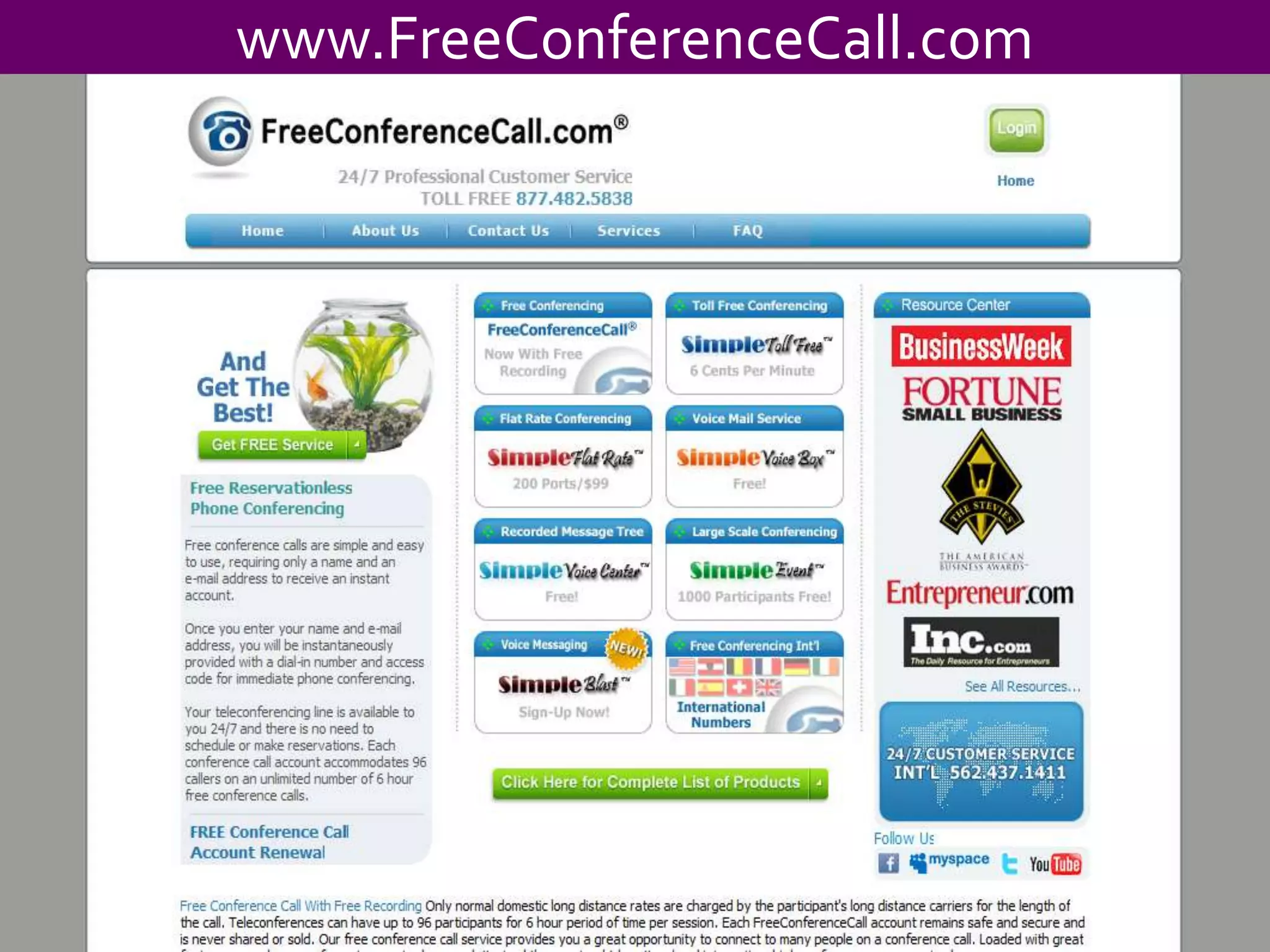 www.FreeConferenceCall.com