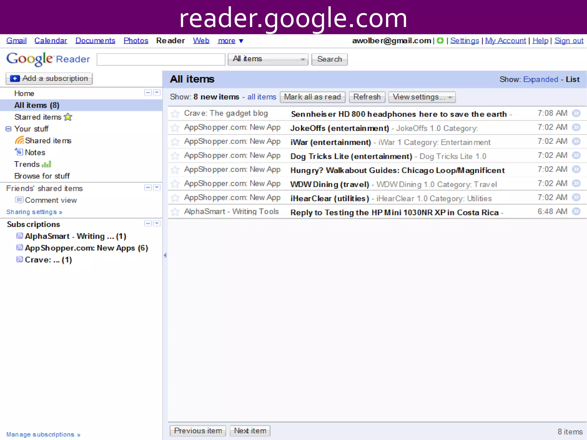 reader.google.com