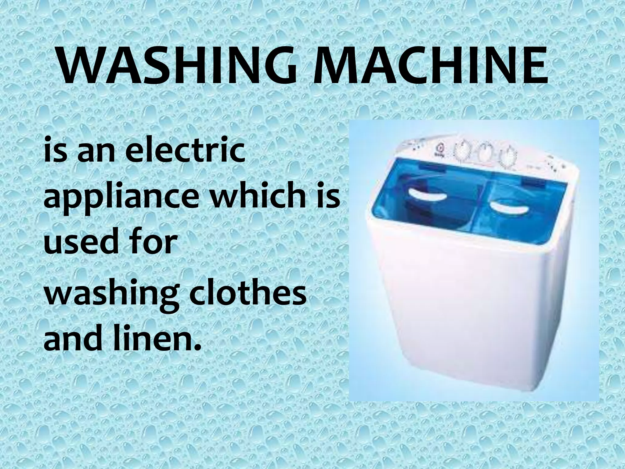 Tools, equipment and paraphernalia used in cleaning,washing PPT