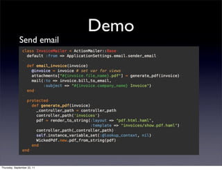Demo
             Send email




Thursday, September 22, 11
 