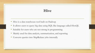 Tools for analyzing Big Data and its features.pptx