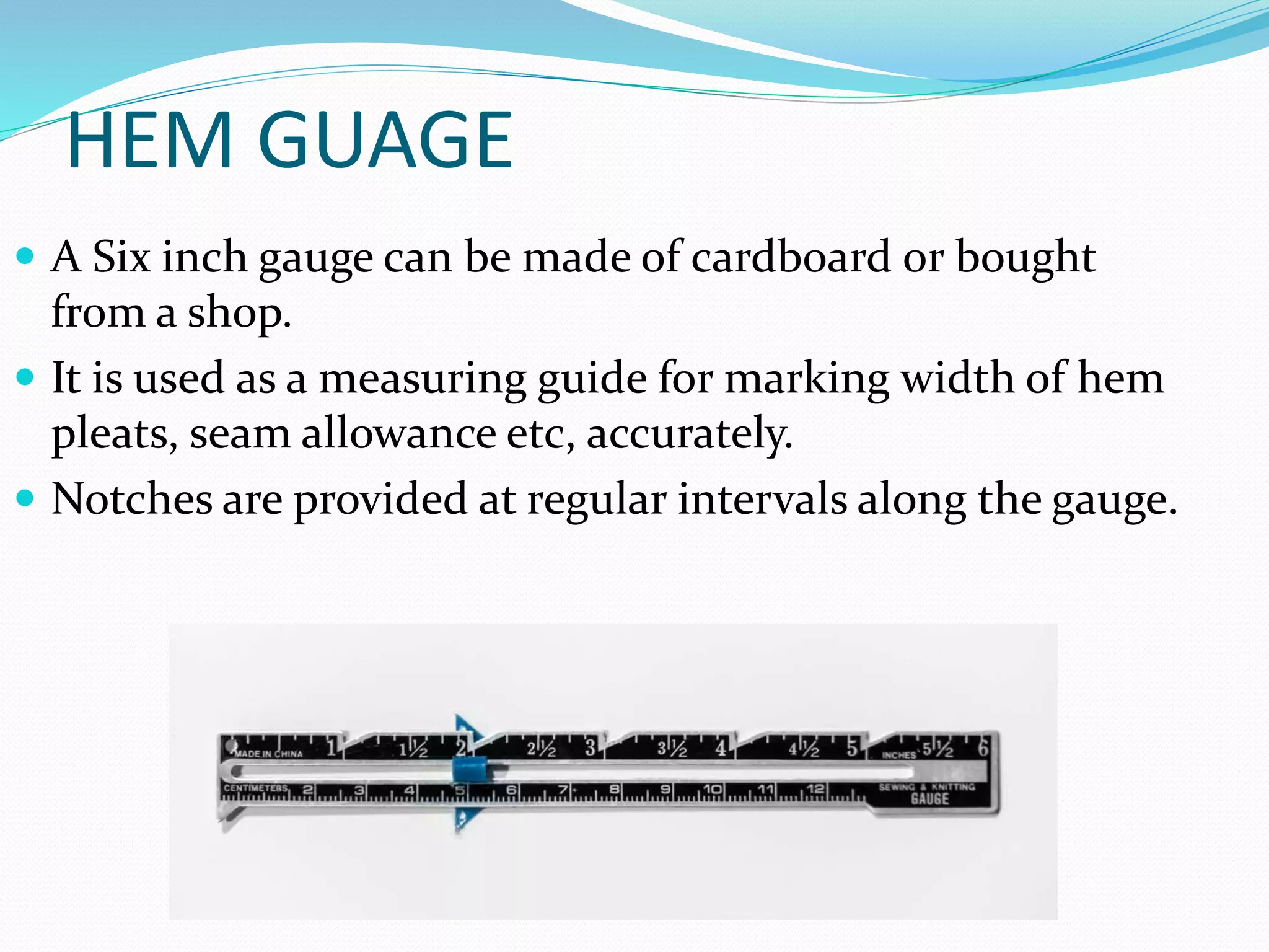 Tools for garment construction PPT