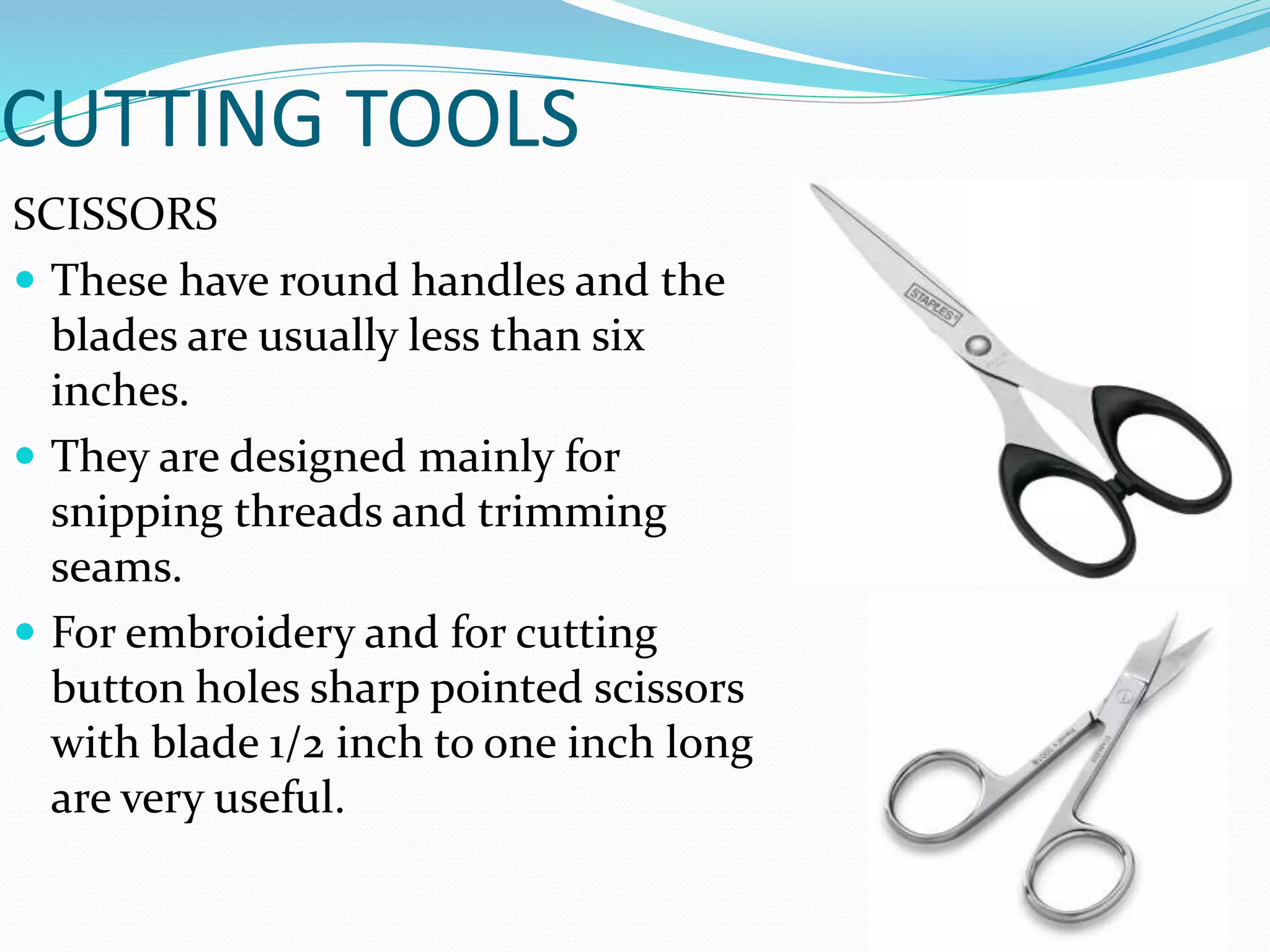 Tools for garment construction PPT