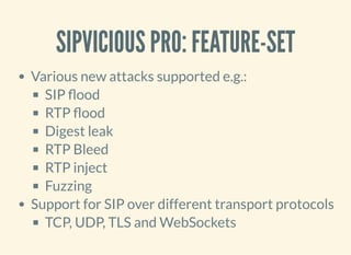Tools for offensive RTC Security: introducing SIPVicious PRO and the ...