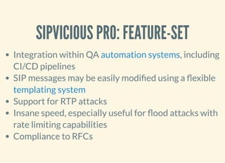 Tools for offensive RTC Security: introducing SIPVicious PRO and the ...