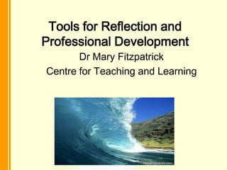Tools for Reflection and
Professional Development
       Dr Mary Fitzpatrick
Centre for Teaching and Learning
 