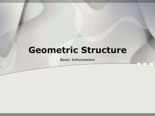 Geometric Structure Basic Information 