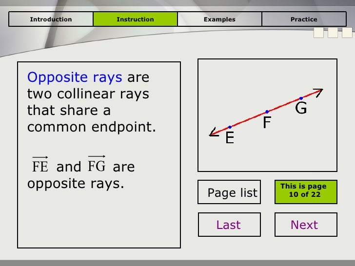 What are opposite rays?
