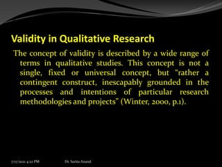 validity and reliability in qualitative research ppt validity and reliability in qualitative research ppt