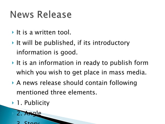 Tools Of Public Relations