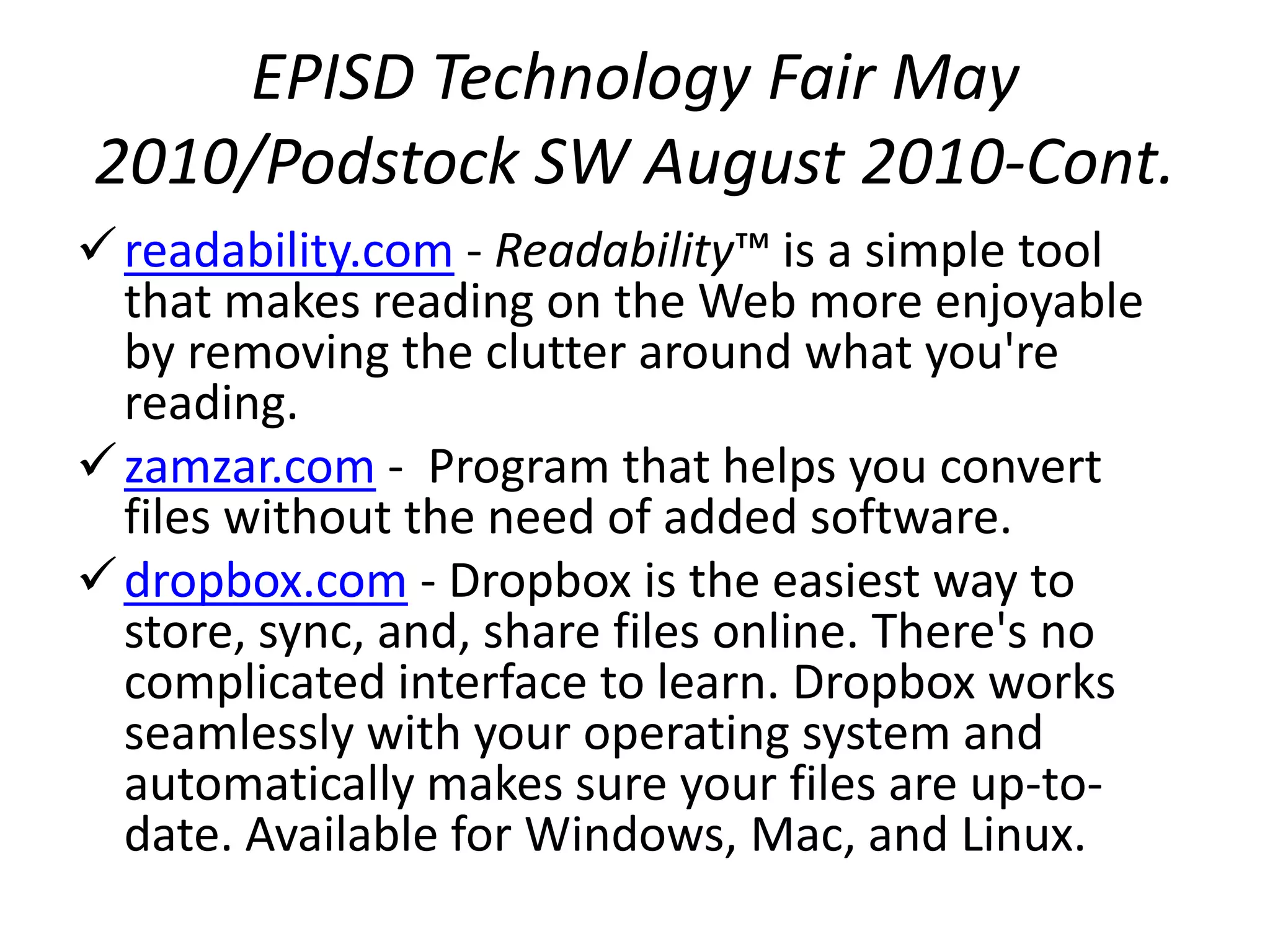 Will start with teachers and soon will be open to students                   as well as parents throughout the entire state.Will be used as a staff development tool for you to use    online as well as access and exchange of lesson plans,    and teaching techniques.