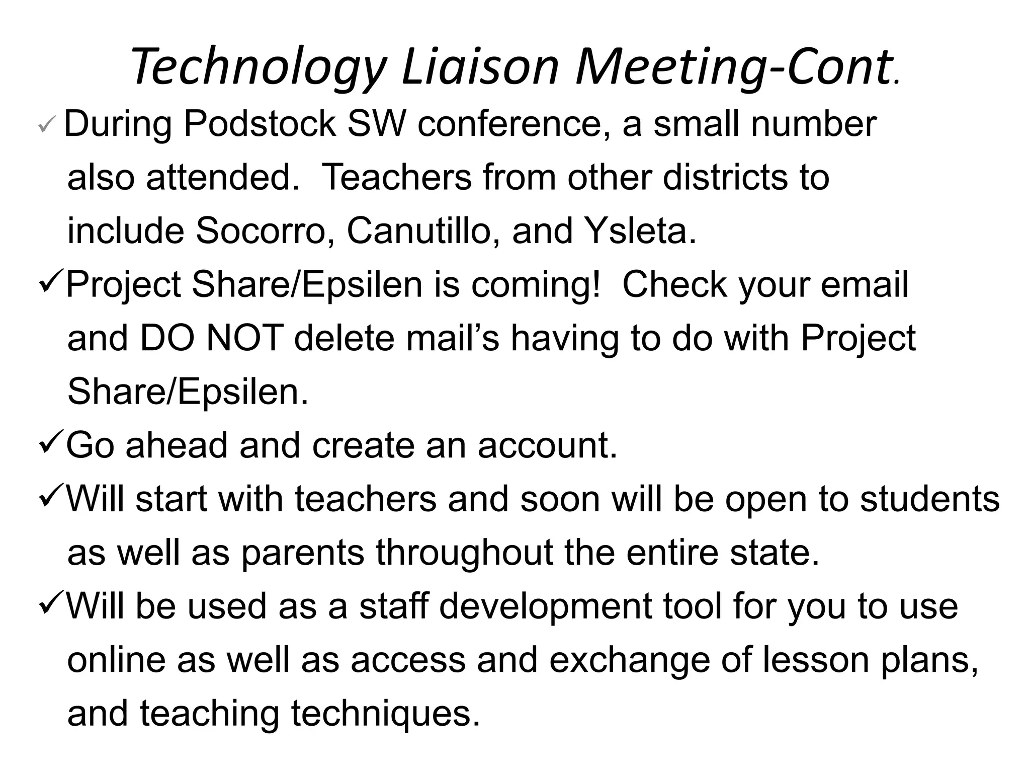 Set-up a Project Share Account