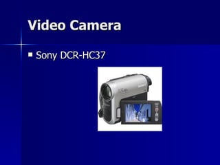 Video Camera Sony DCR-HC37 