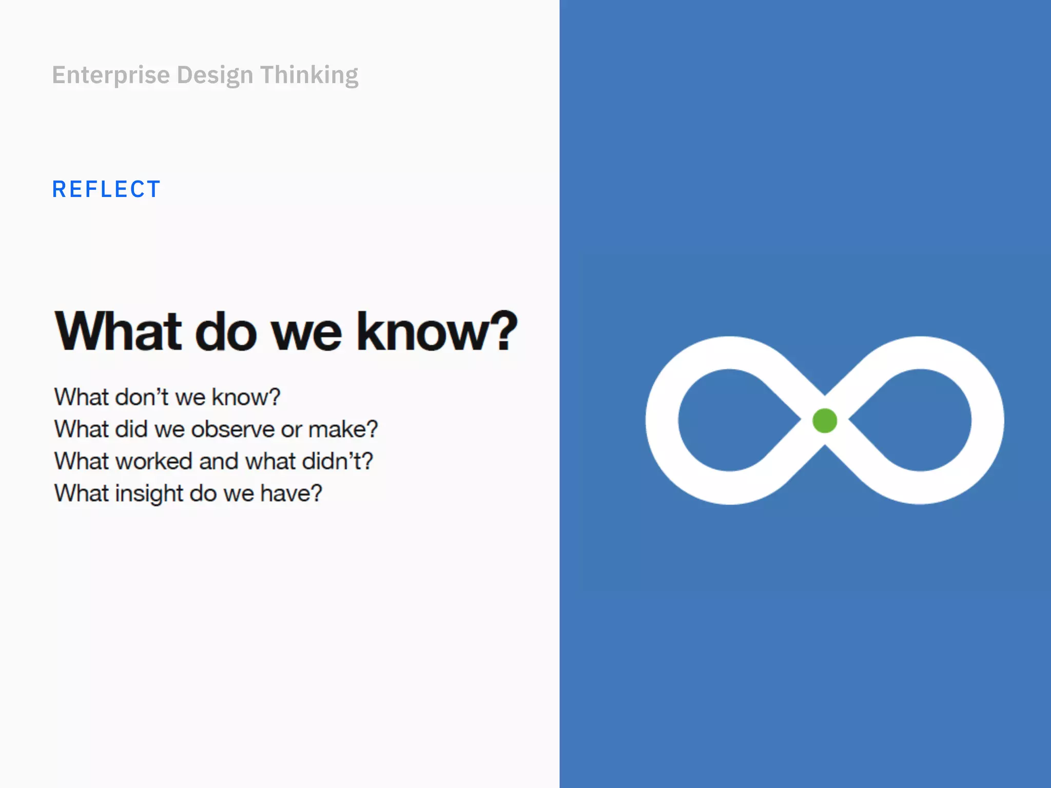 Enterprise Design Thinking
REFLECT
 
