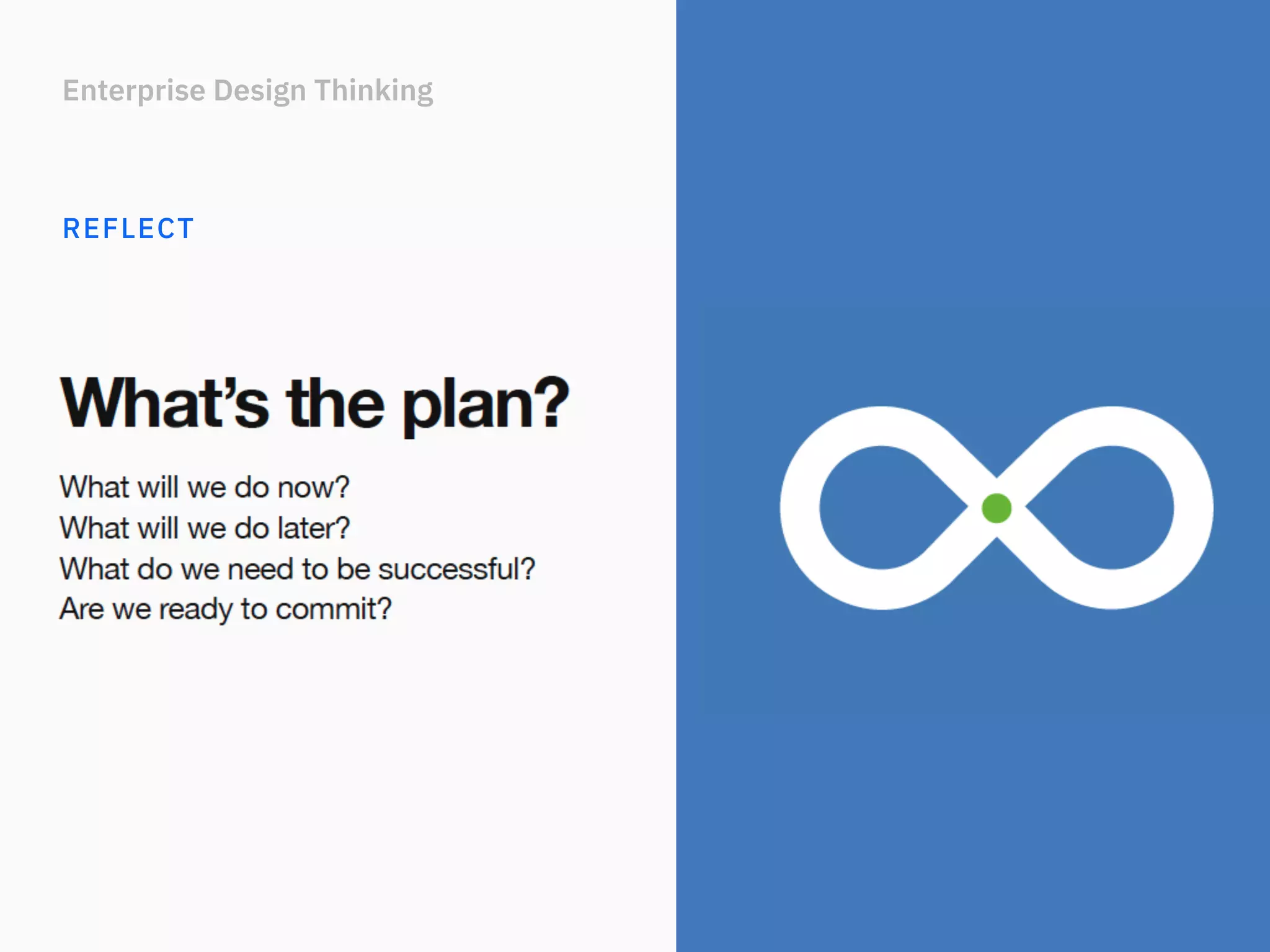 Enterprise Design Thinking
REFLECT
 