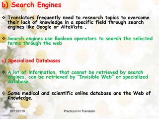10/9/2010Practicum In Translatin 