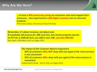 Using Tools & Technologies to Mature a Returns Management Process | PPTX
