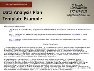 Data Analysis Plan
Template Example

 