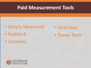Tools to Measure your Social Success Slide 10