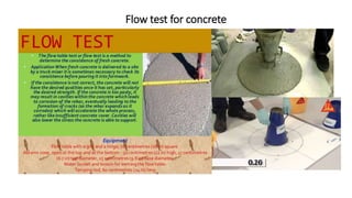Flow test for concrete
 