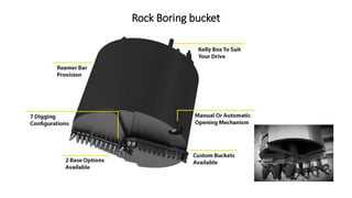 Rock Boring bucket
 