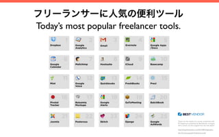 フリーランサーに人気の便利ツール
Today’s most popular freelancer tools.




                                    These are the results of a...