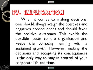 Decison Implication Tool & techniques decision making process | PPT