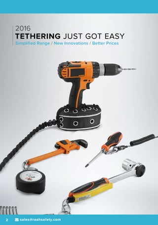 Tool Tethering catalogue from Raah Safety