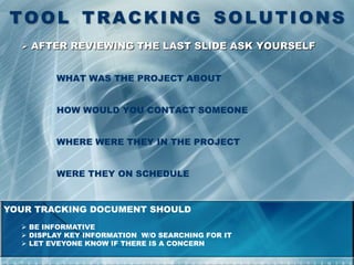 Tool Tracking Solutions | PPT