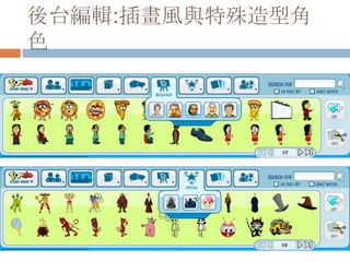 後台編輯:插畫風與特殊造型角色