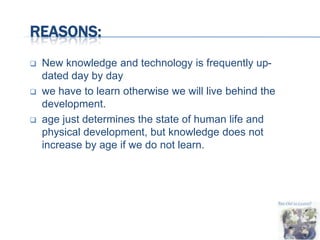 Too old to learn | PPTX