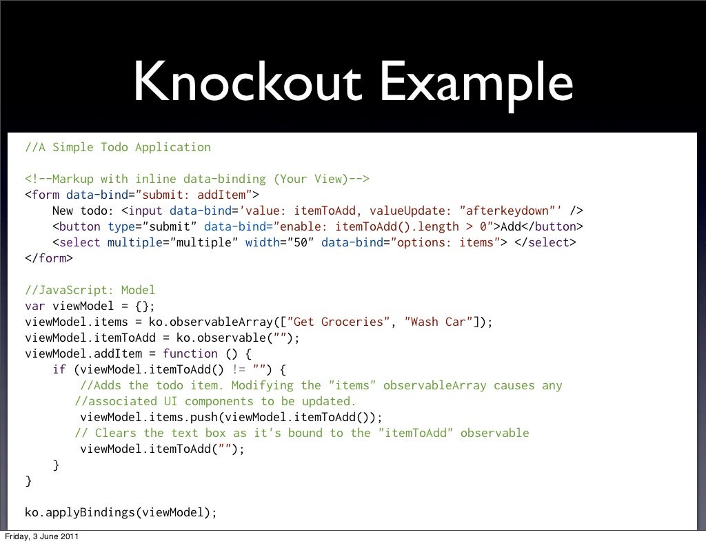 Knockout Example //A Simple Todo