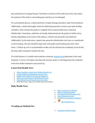 Tooth Aid Toothache | PDF