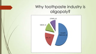Why toothpaste industry is
oligopoly?
 