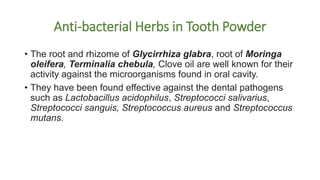 Tooth Powder Formulation HERBAL TOOTH POWDER.pptx