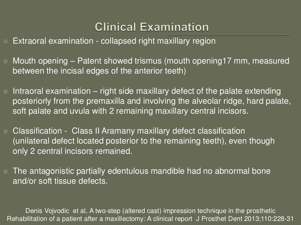 Altered Cast Impression Technique for Fabrication of Maxillary Obtura…
