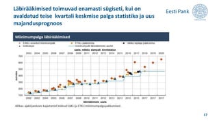 Läbirääkimised toimuvad enamasti sügiseti, kui on
avaldatud teise kvartali keskmise palga statistika ja uus
majandusprognoos
17
 