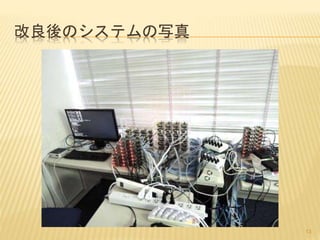 改良後のシステムの写真
13
 