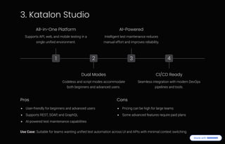Top 10 API Automation Testing Tools: Features, Pros & Cons | PDF