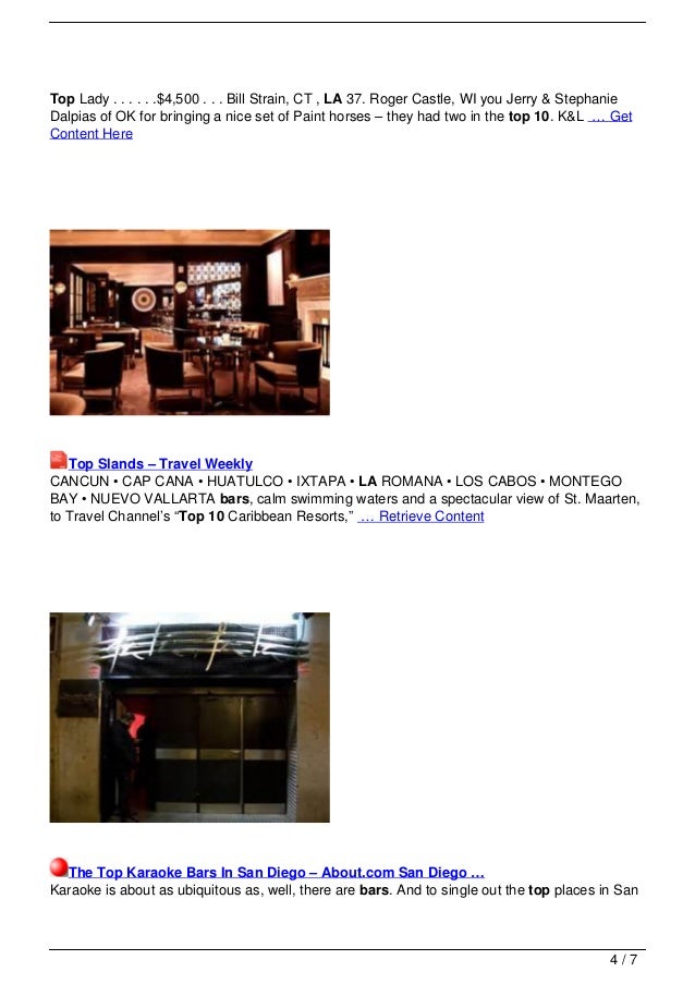 Top 10 Bars In La