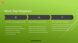 Top Cancer Hospitals in India: Expert Care & Advanced Treatment | PPTX